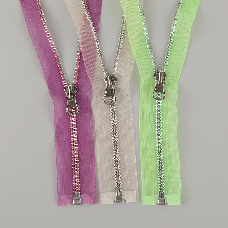 Прозрачная разноцветная сетчатая лента на молнии 5 # металлические застежки-молнии для занятий спортом открытом воздухе аксессуары