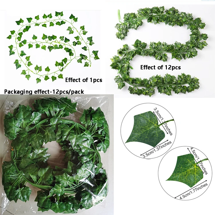in stock faux foliage ivy leaf plants for indoor outdoor home office wedding garden wall bedroom decoration