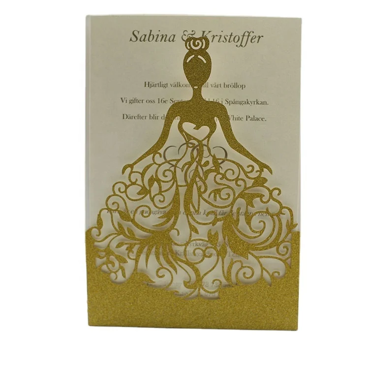 Wholesale Personalized Laser Cut Wedding Invitations Luxury Wedding Invitation Card