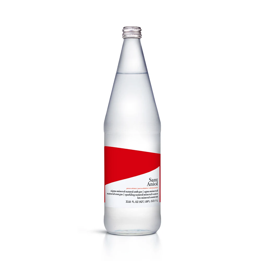 Drink Export 1L Premium Glass Bottle Distributors Natural Volcanic Sparkling Mineral Water Production