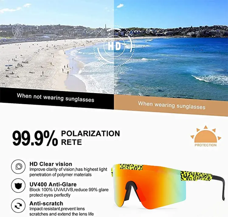 Outdoor Sports Sunglasses Polarized Cycling Eyewear Road Bike Mountain Bicycle Running and Camping Equipment