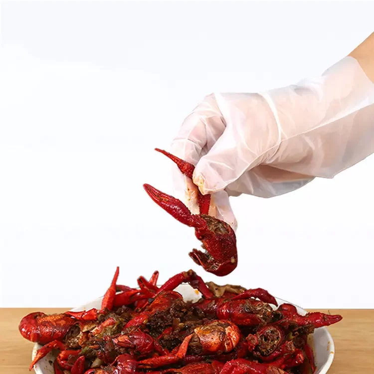 180 дней, полностью биоразлагаемые прозрачные защитные перчатки, перчатки для обслуживания еды, кукурузного крахмала