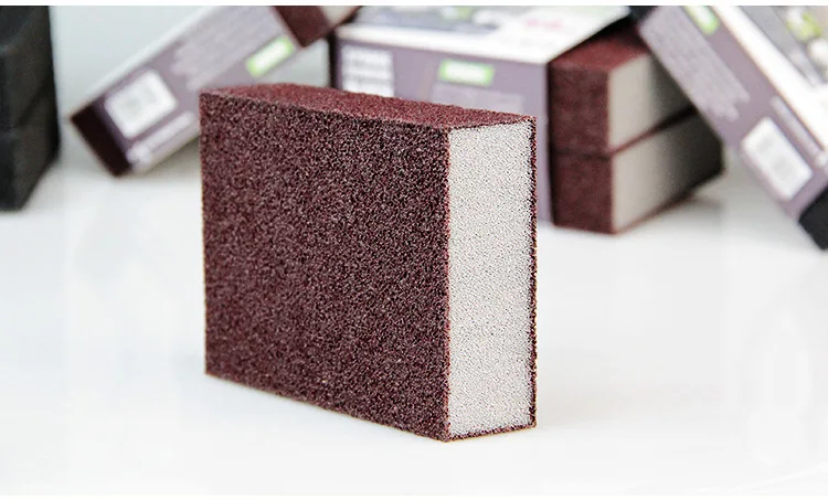 Rust removable abrasive cleaning sanding Washable and Reusable For Kitchen emery Sponges