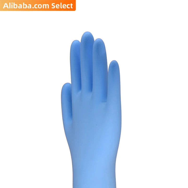 
ASTM D6319 wholesale safety disposable blue nitrile latex free powder free protective examination gloves 
