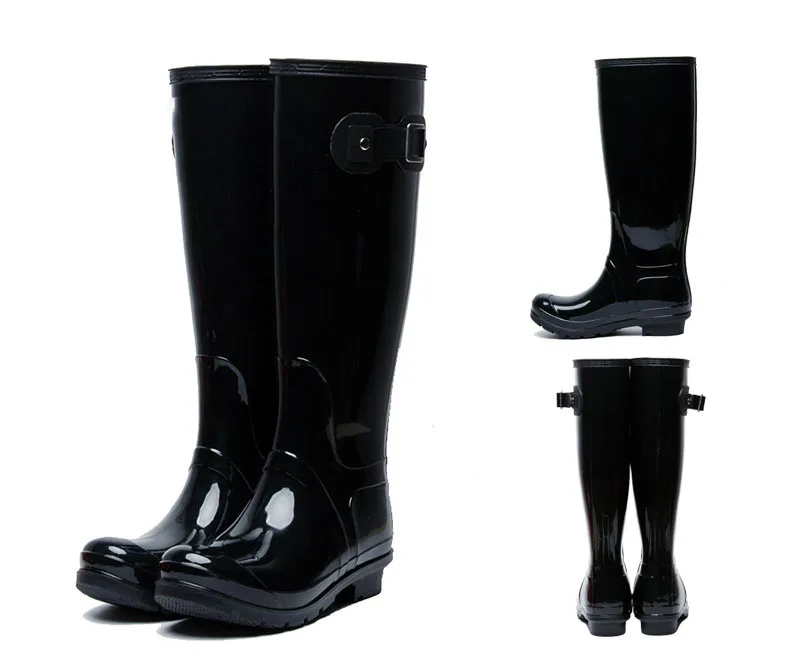 New Fashion Custom Rain Boots for Women Portable Rubber Galoshes with EVA Insole Waterproof Toddler Rain Gear for Summer Winter