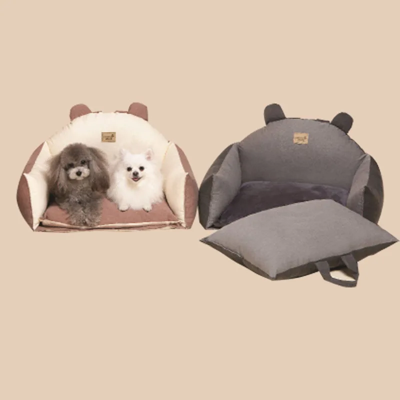 Removable washable pet litter car dog kennel foldable pet car seat dog going out car seat