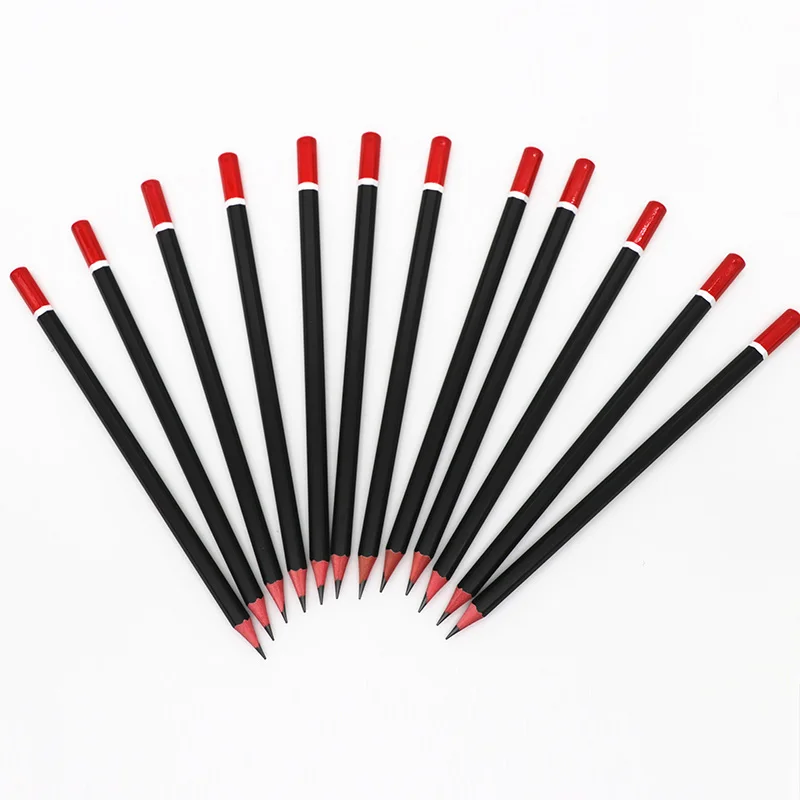 
HB Pencil Black Painting With Red Dipping PVC Pet Box 