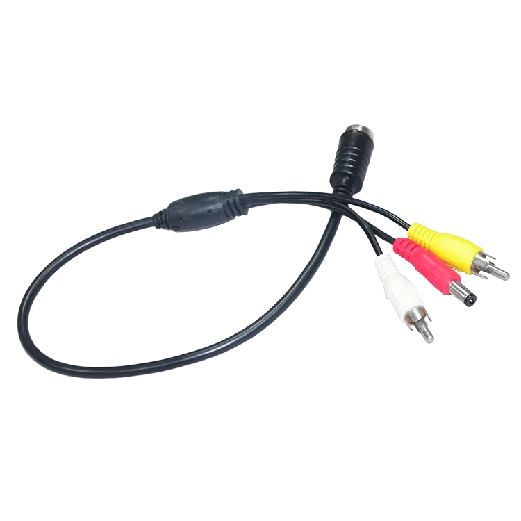 Дунгуань наличие сертификата гуанин 4 Pin типа «папа» авиационный кабель RCA постоянного тока для автомобиля Аудио Видео удлинитель
