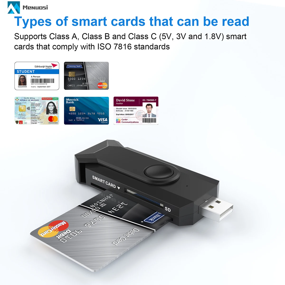 OEM Logo USB CAC National ID Credit Mini Mobile EID Sumup Smart EMV Card Reader