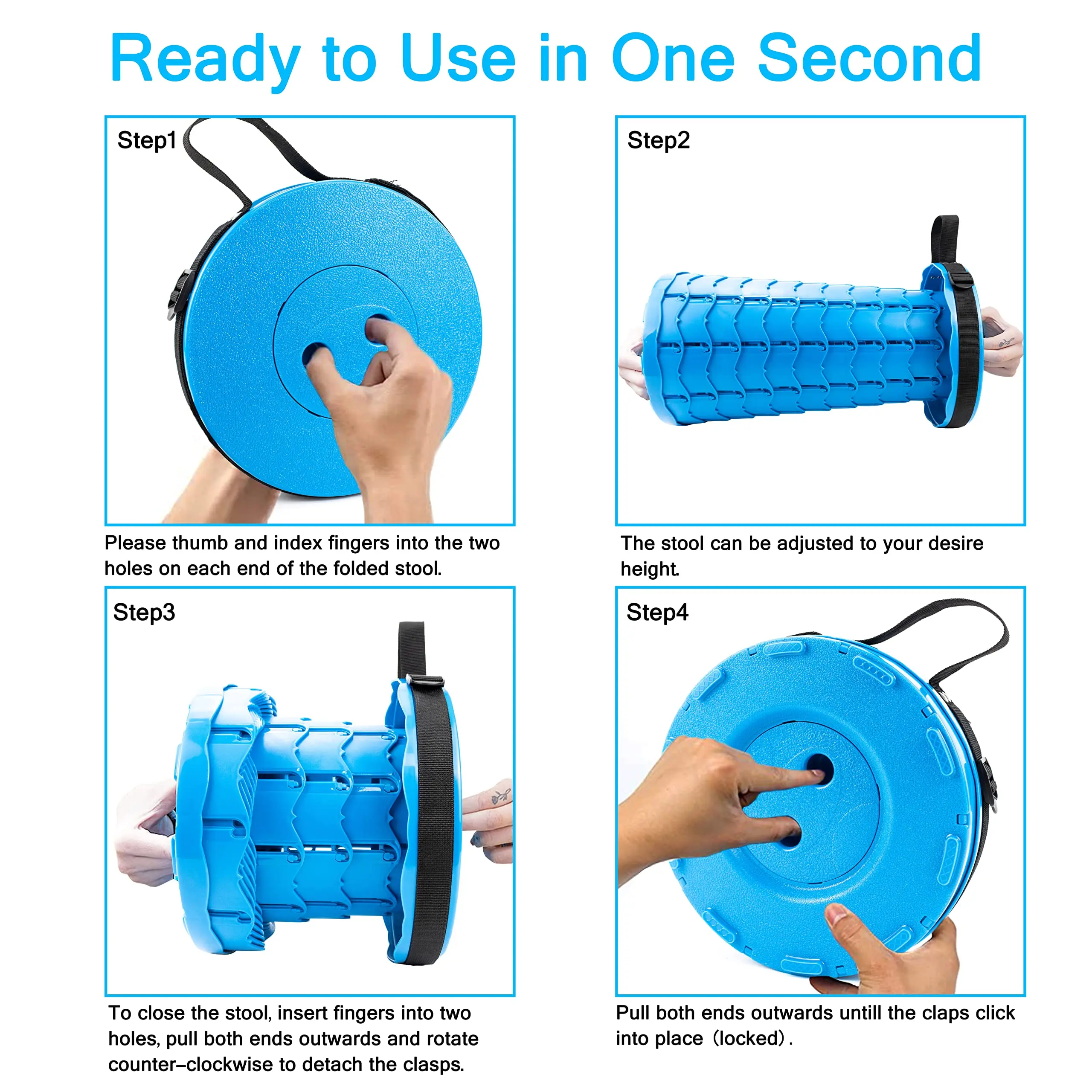 Colorful Portable Retractable Plastic Chair Folding Stool Home use Chairs 400lbs Outdoor activity fishing camping Stool chair