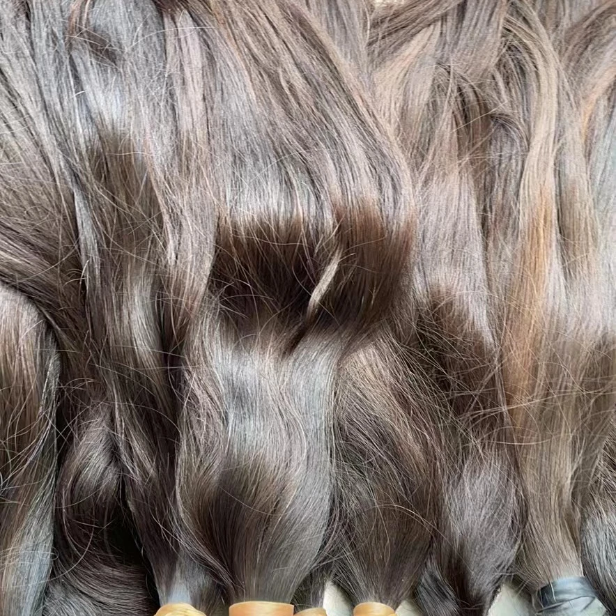 Brown color unprocessed raw hair natural color one donor