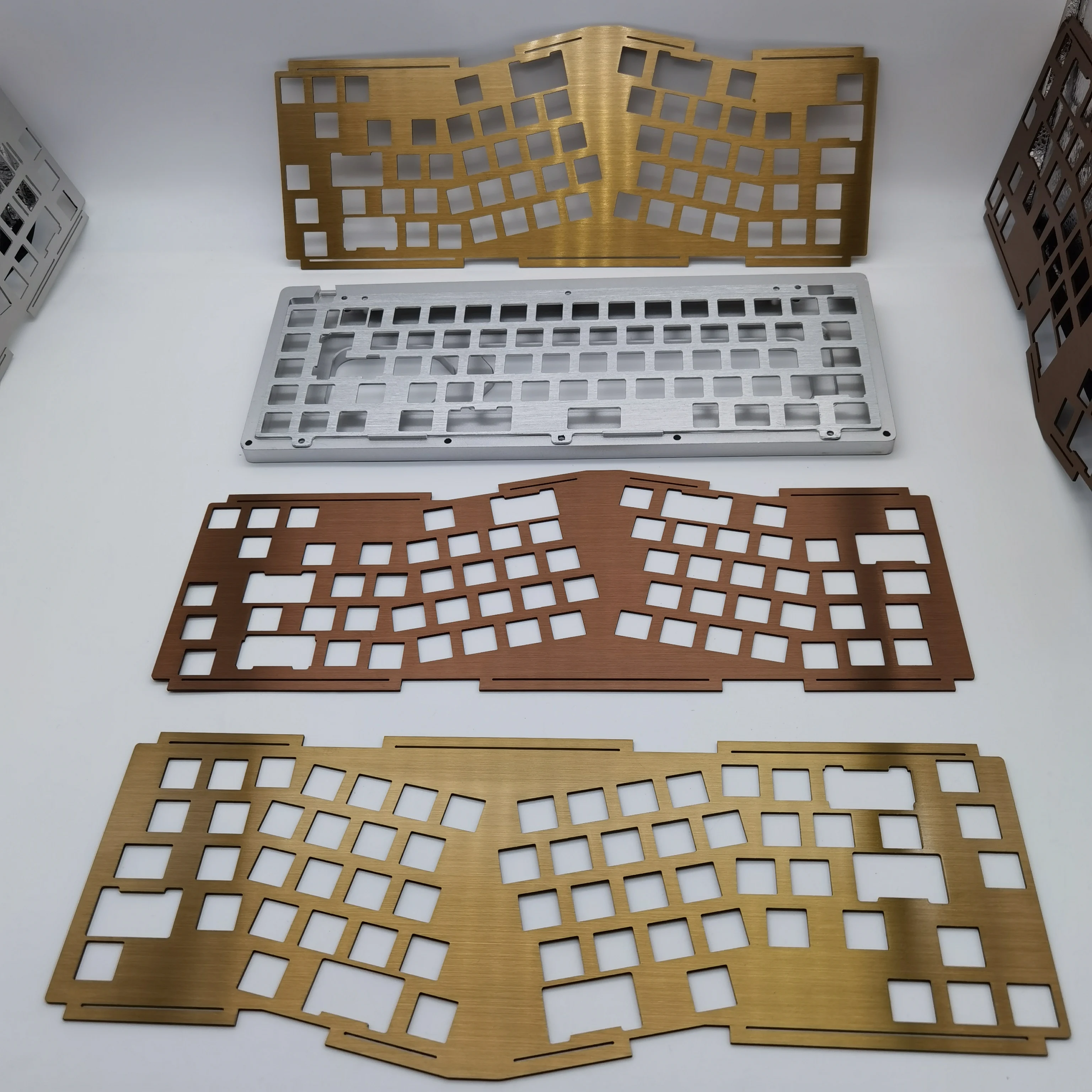 mechanical keyboard case keyboard anodized aluminiumparts Mechanical Gaming Keyboard  Case Plate Weight Top Bottom