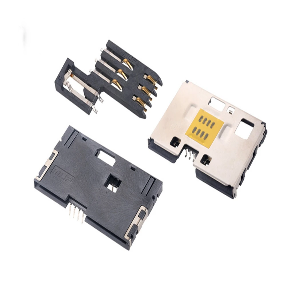 MUP 8 Pin female  Smart card connector with blade switch pcb   IC card reader for STB     intelligent remote three-ammeters