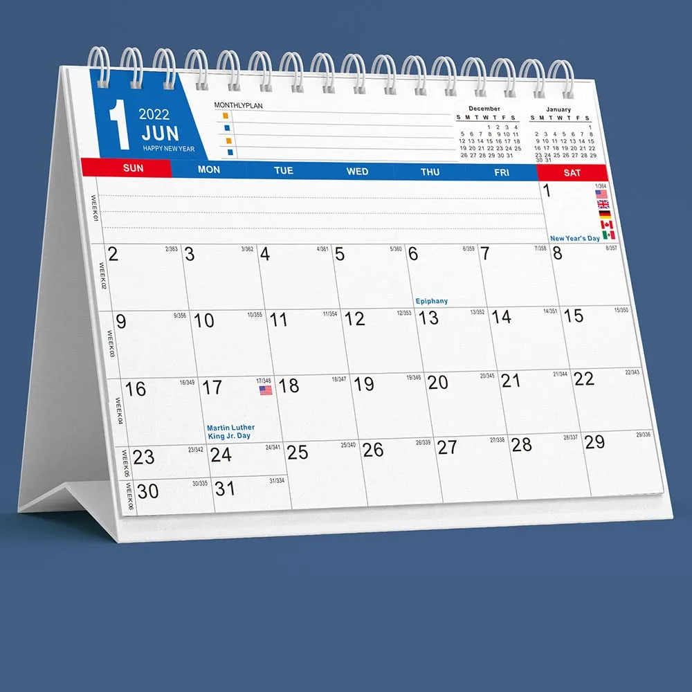 High-quality desk calendars and wall calendars customizable on demand for wholesale in 2025