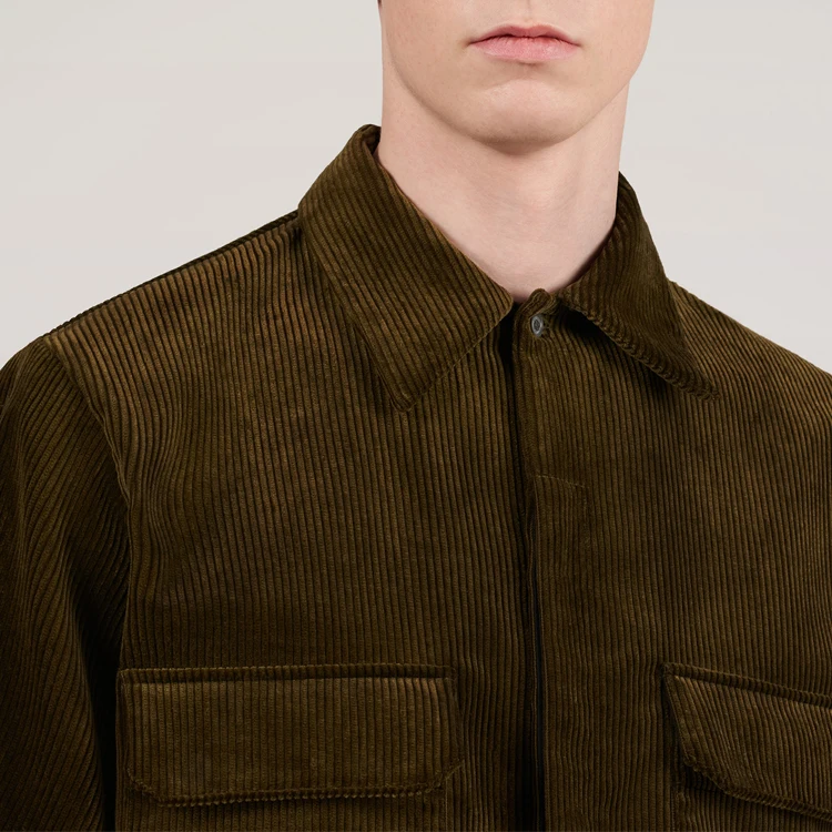 New Look 2020 Wholesale High Quality Cheap Leisure Casual Shirts Full Plus Size Overshirts Corduroy Fashion Men Shirt