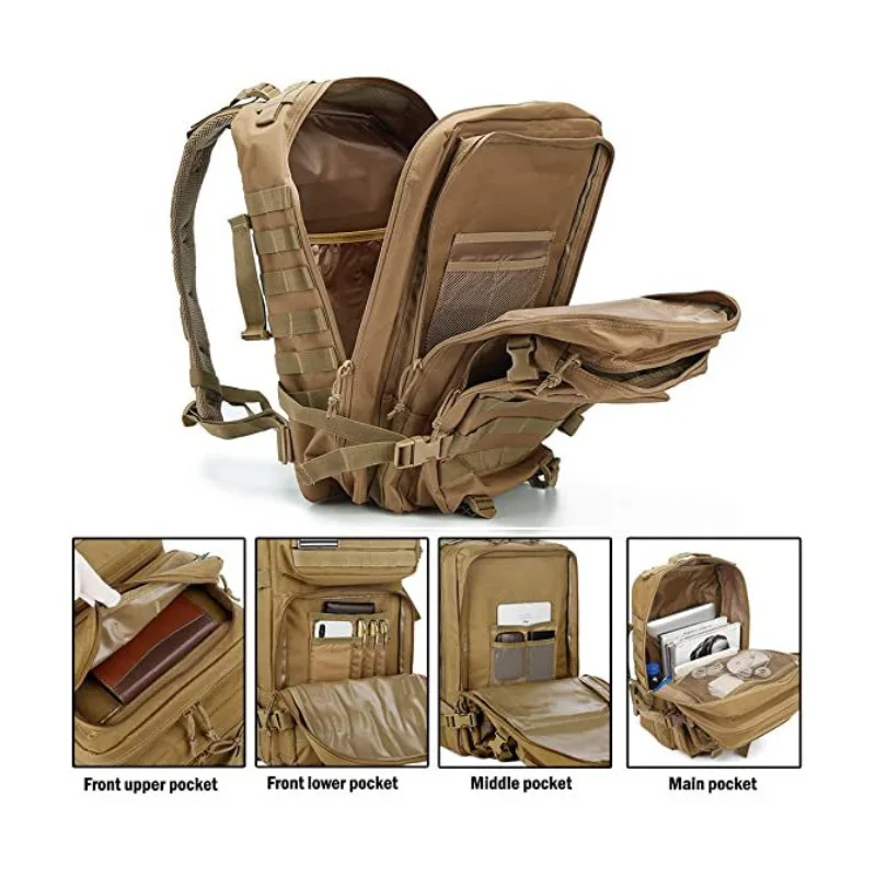 Multicam Camouflage Digital Molle Back Pack 600D 45L Tactical Backpack 3 Day Bug Out Bag Survival Rucksack tactical backpack