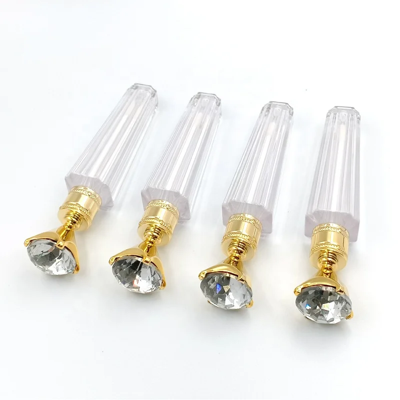 
Custom New Product Unique Clear Plastic Container 3ml Empty Lip Gloss Tube 