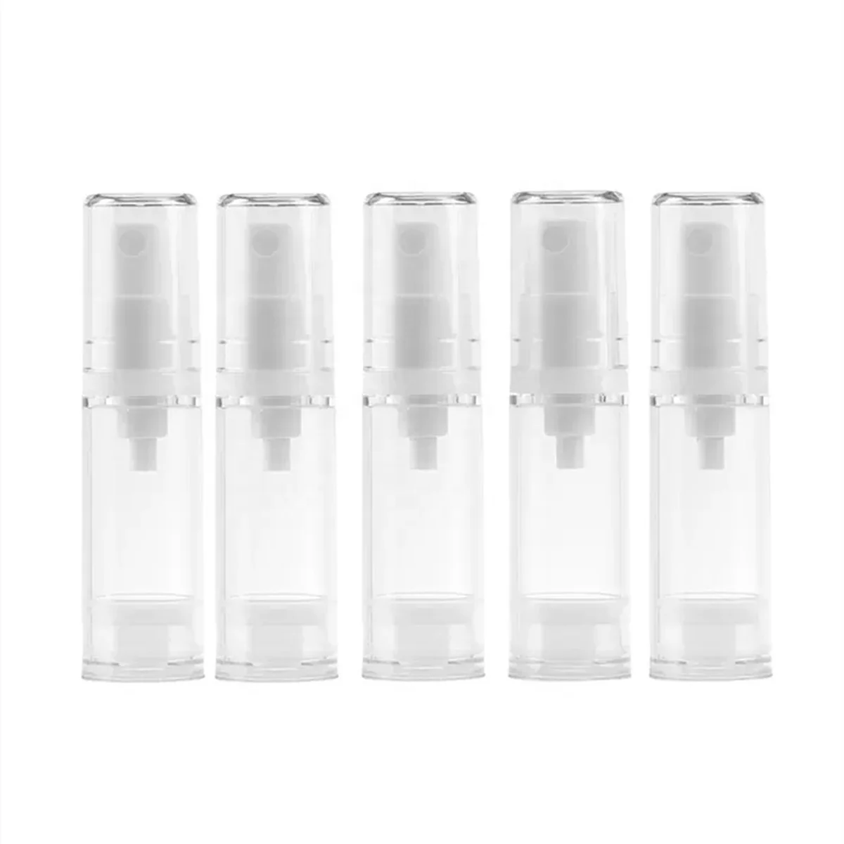 Empty Sample size Vacuum Bottle 5ML AS Plastic Cream Liquid Lotion Serum Skin Care Pump Spray Cosmetic Airless Bottle