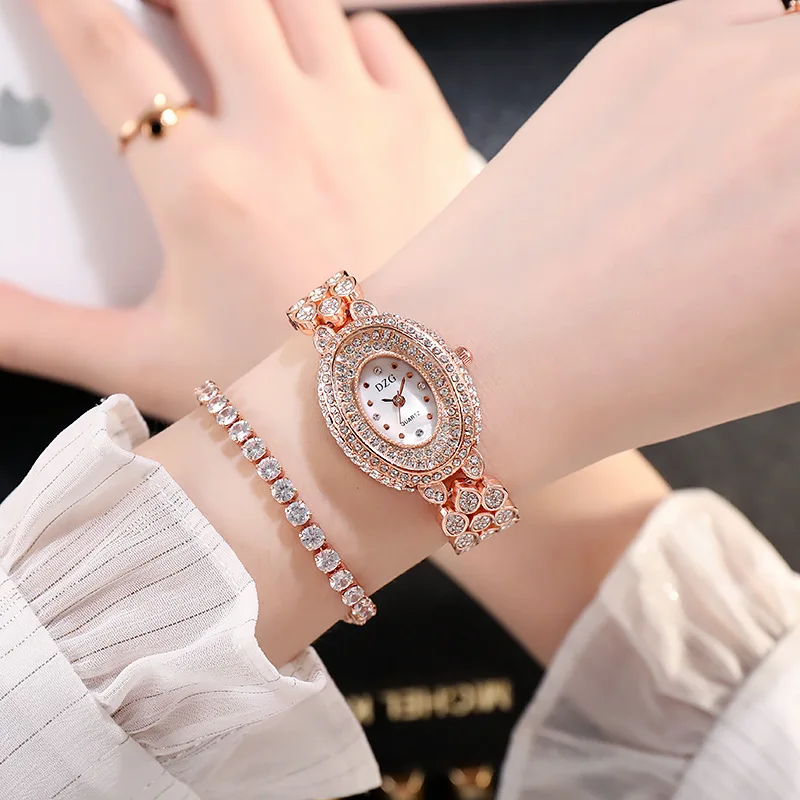 Luxury Hip Hop Bling Bling Women Diamond Iced Out Watch Fashion Female Quartz Watches Wristwatch 2022