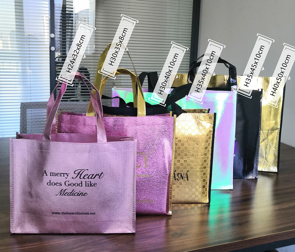 2022 Reusable polypropylene packaging laminated ceo non woven bag shopping tote RPET bag pp woven bag with custom logo