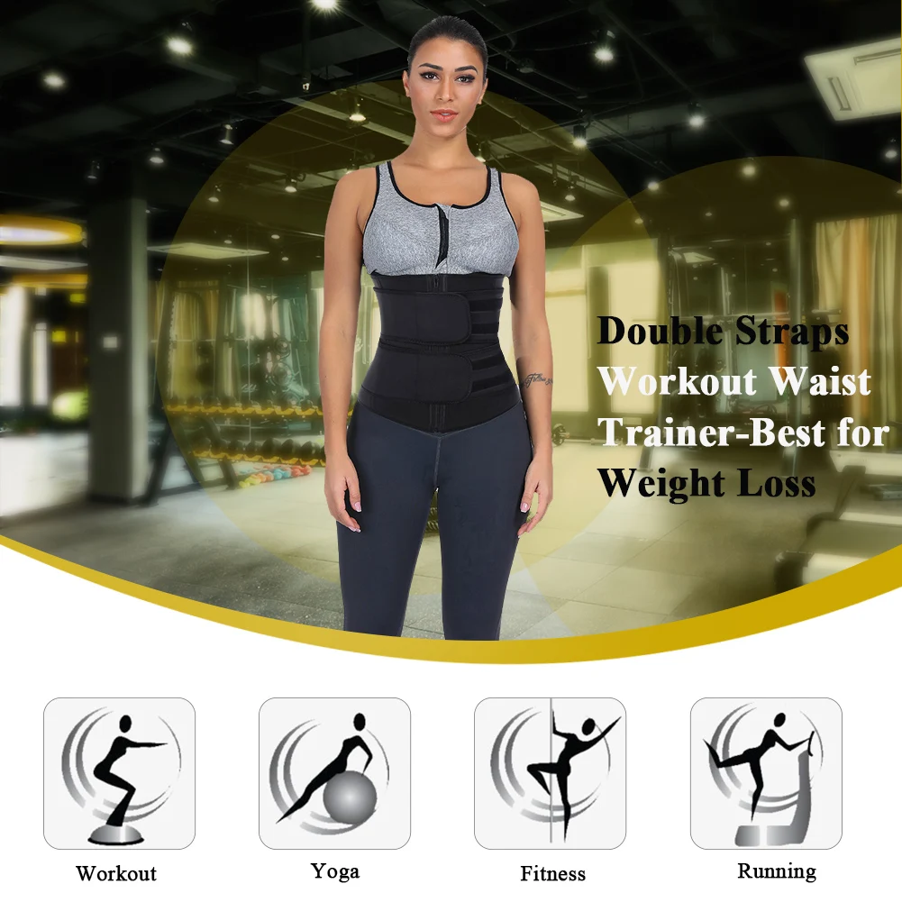 
Wholesale Body Shaper 7 Steel Boned Black Big Size Latex Waist Slimmer With Sticker Enhancer 