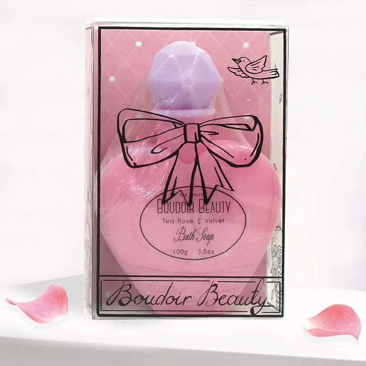 Two-color Private Logo Available Hand made Beauty bath luxury Soap perfume bottle shaped soap