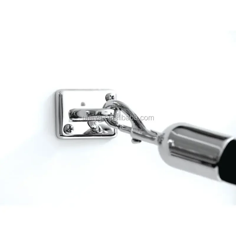 Wall mounted silver or gold hook for velvet twist rope stanchion used