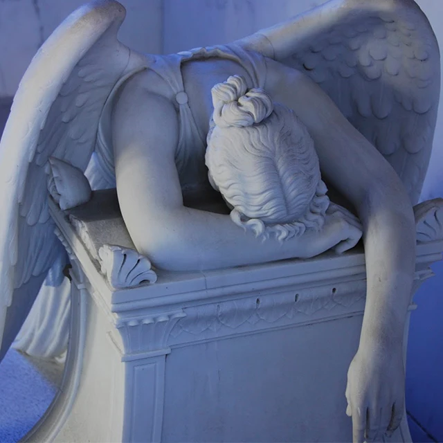 OEM Factory custom White resin Angel Tombstone Pet Ashes Cremation Urns for adult Ashes Container