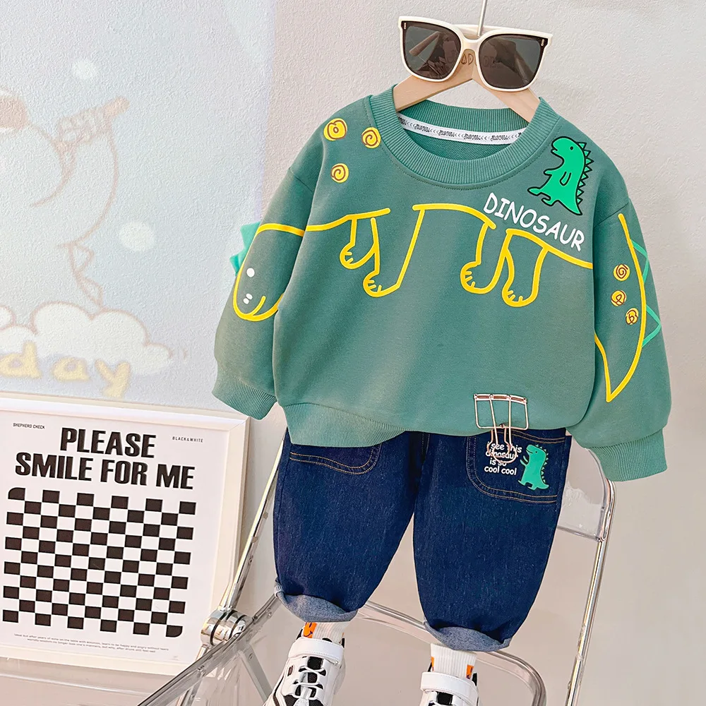 TZ1024 Wholesale Fashion Children Autumn Clothes Long Sleeved Clothes for Kids Boys Girls Spring Cotton Fashionable Clothes