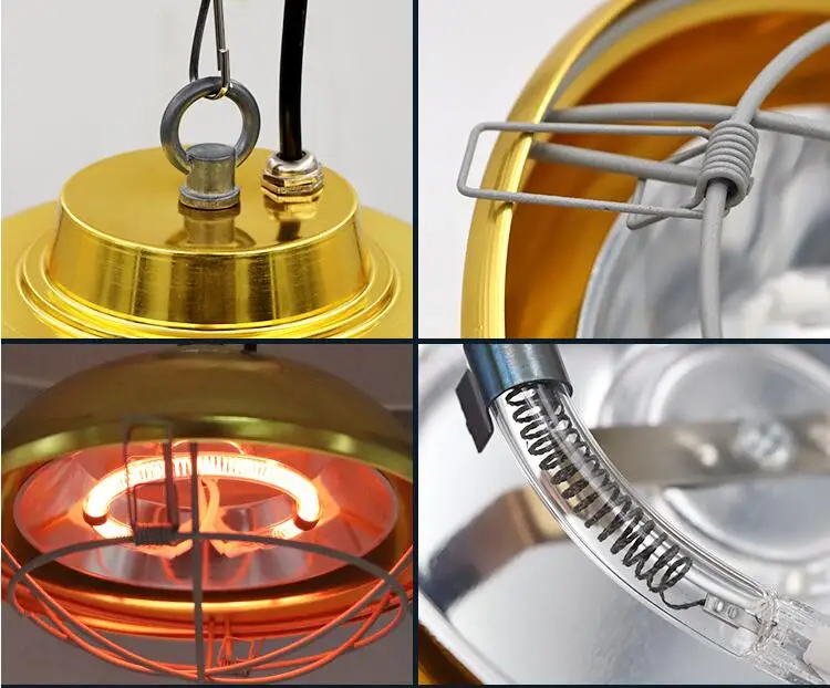 Heat Lamp Shade Animal Heater Lampshade Insulation Livestock Pig Breeding House Aluminium Waterproof