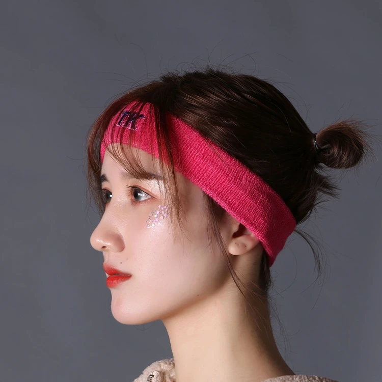 High Quality Custom Fitness Elastic Sweatband Printing Logo Head Band Anti Slip Sweat Sports Yoga Headband