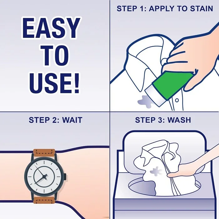 20g Laundry Stain Remover Stick Pre Wash Spot Cleaner for Fabric Clothing on Cotton, Wool, Synthetics