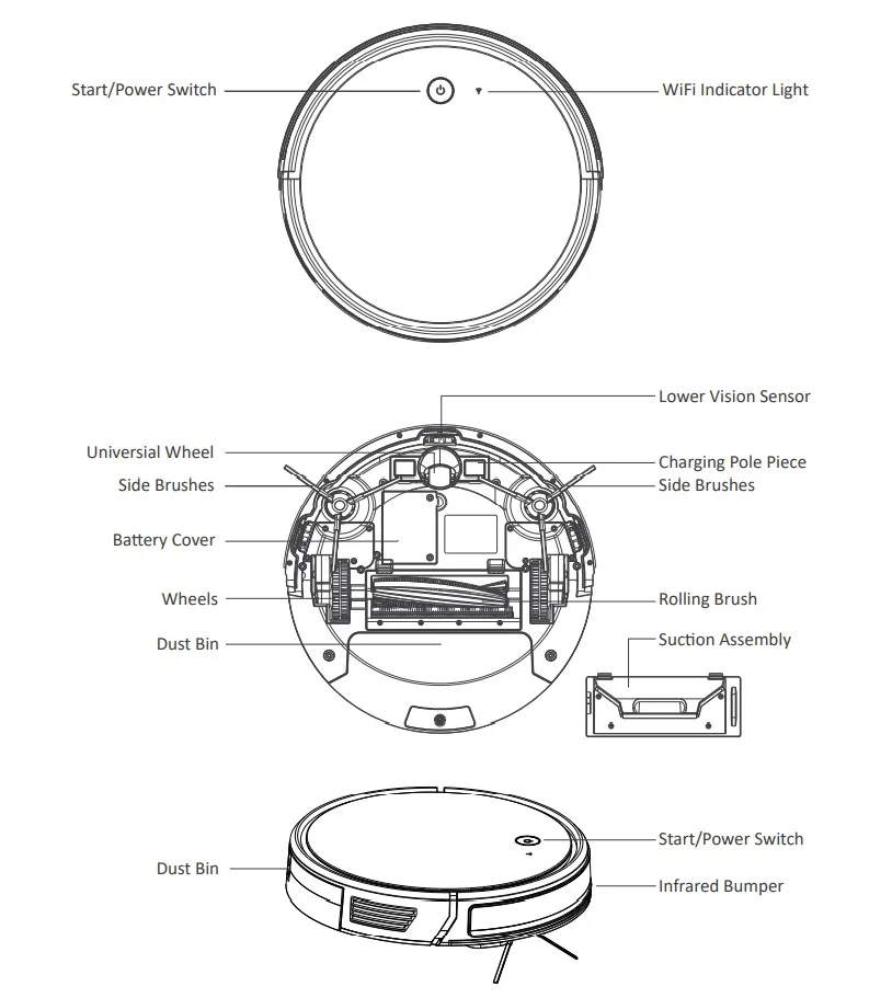 
Robot Vacuum Dust Bin Cleaner Parts Accessories Cleaner Spare Parts fit for all kinds of Robot Vacuum Cleaner 