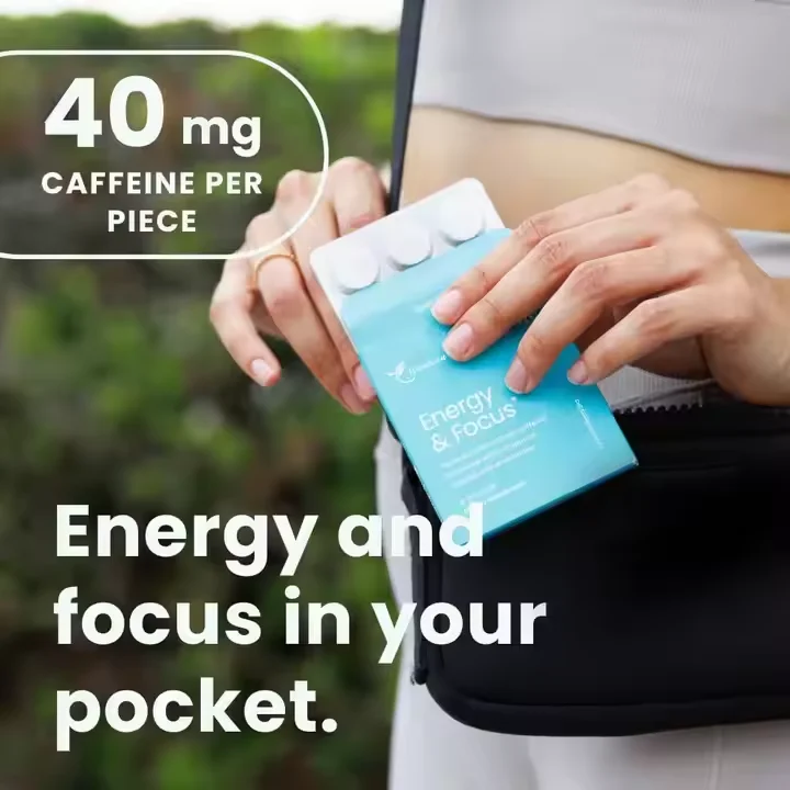 OEM Private Label Energy Caffeine Gum Stay Sharp And Focused Food supplements For Adults