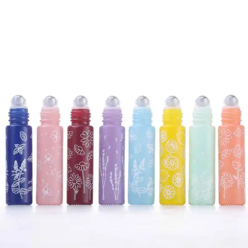 2022 10ml glass roll on bottles with stainless steel roller ball for essential oil packing free sample