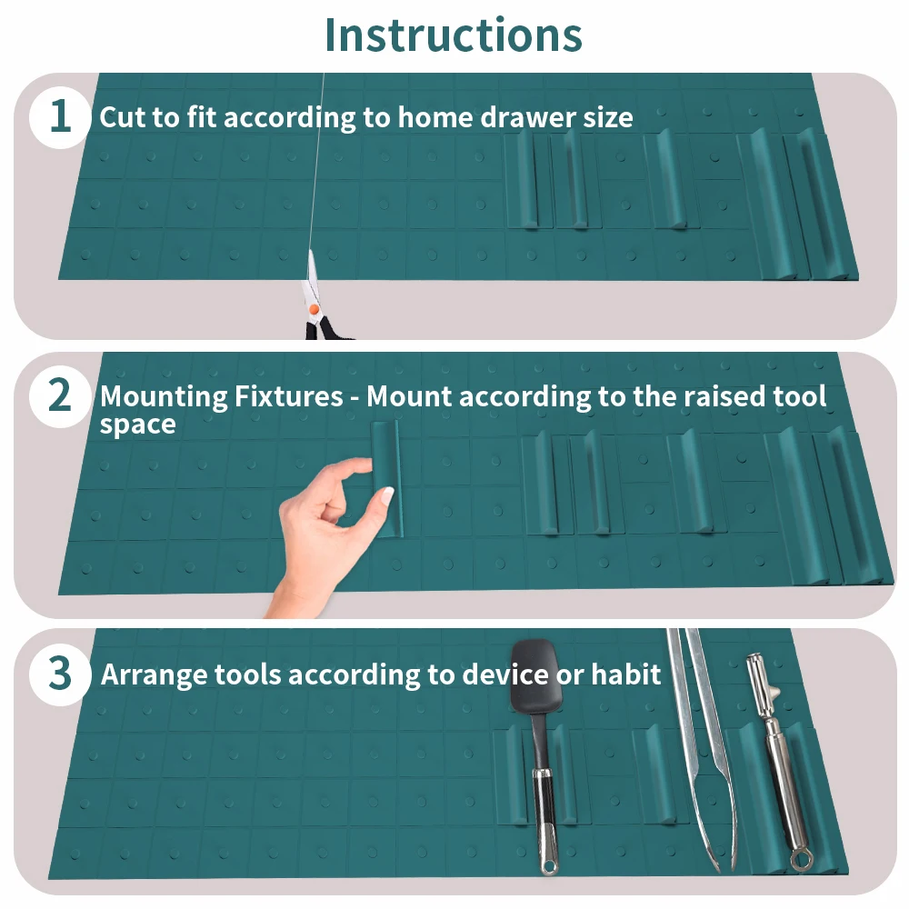 kitchen drawer mats cabinet shelf liner custom printing non-adhesive non slip waterproof pad silicone drawer liners