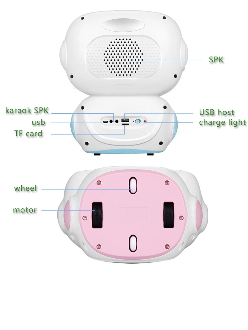 2024 Wholesale price  7 inch electric dance small robotics camera party led 16GB education inteligente toy smart robot