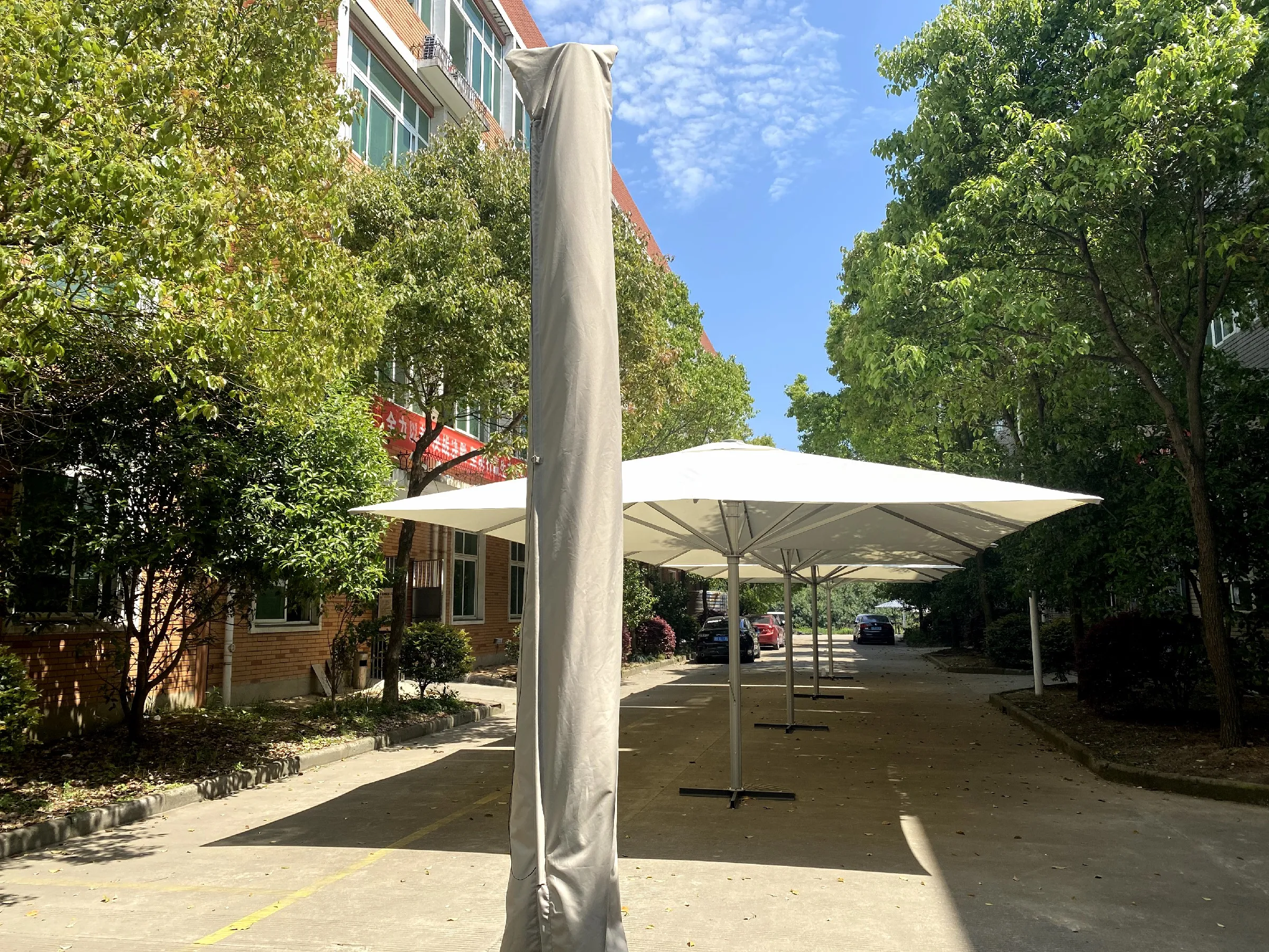 Centre-pole Commercial High-end Large Outdoor Commercial Umbrellas Big Size Aluminum