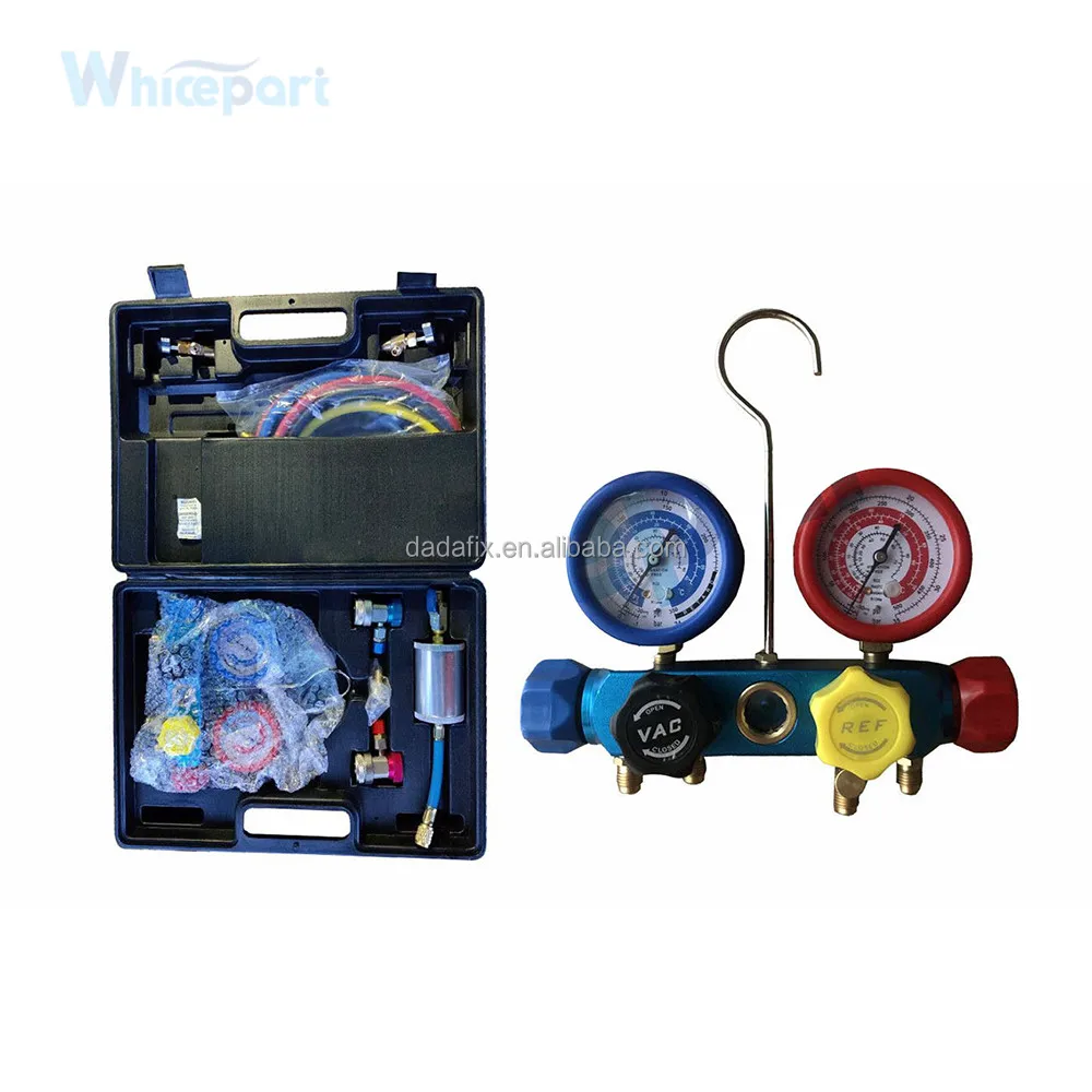 CT-MC02 Refrigerant manifold gauge valve Pressure gauge R134a R22 R410A R404 AC refrigeration tool for CAR Auto Air Conditioning