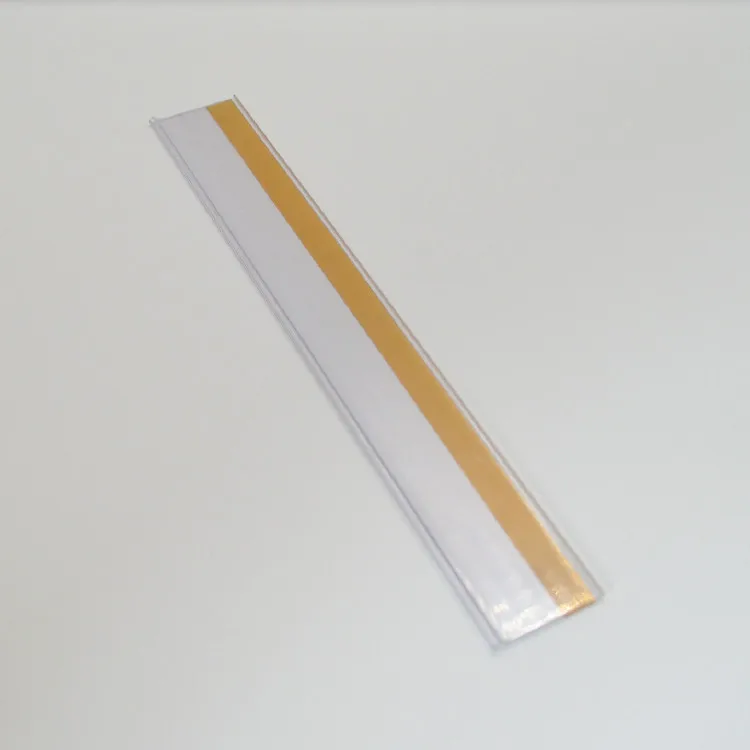 adhesive pvc plastic label holder strip for supermarket shelf
