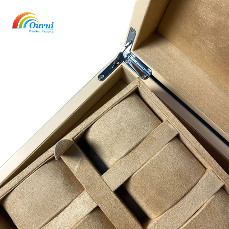 Luxury Piano Print Green Watch Storage Box 10 Slots Watch Packaging Box With Logo For  Brand Watch