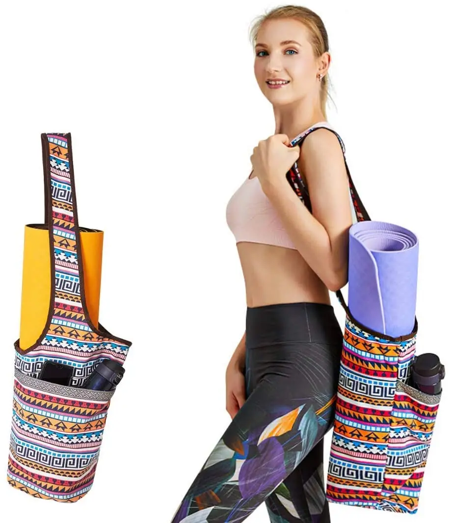 
 Large Size Pocket and Zipper Pocket Yoga Mat Tote All-In-One Yoga Bag  
