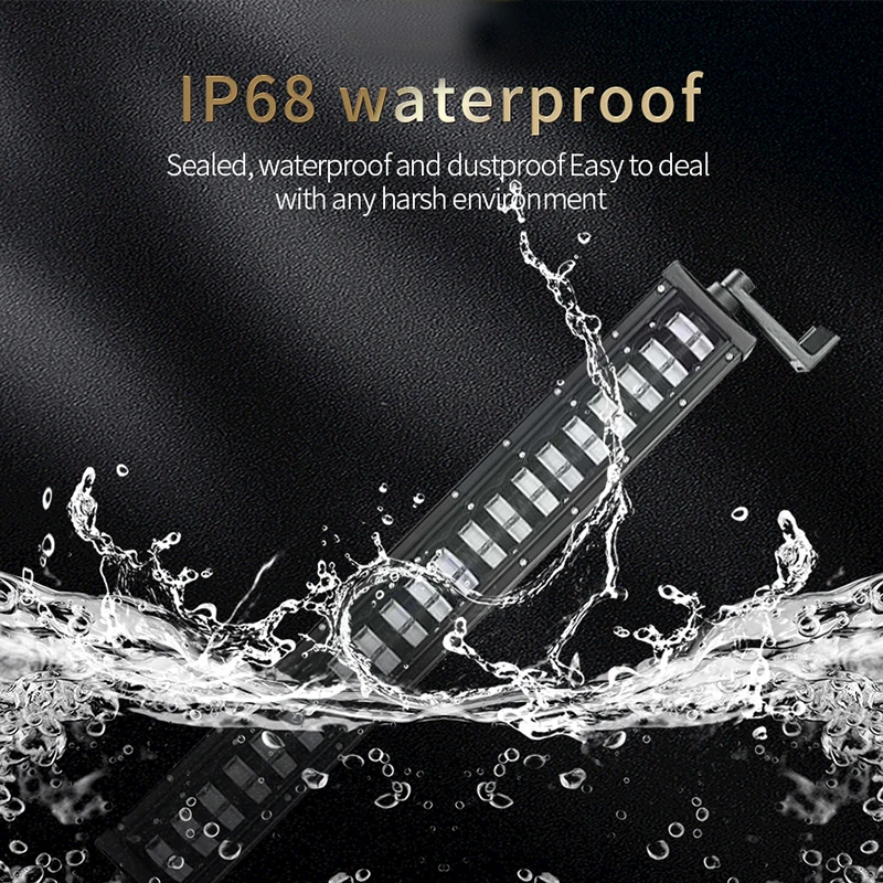 48W-408W Led Light Bar with High Low Beam Led Work Lamp Lens Spotlight for 4X4 SUV ATV Truck Off Road Boat LED Bar Lighting