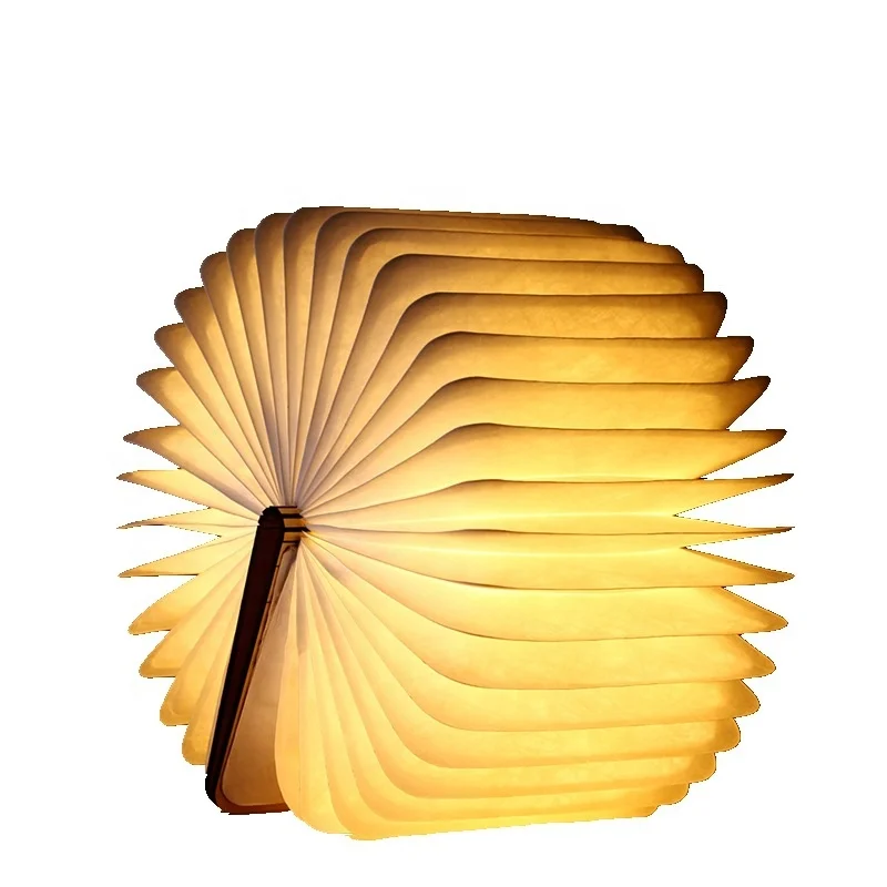 
Led page-turning USB folding book lamp colorful notebook led lamp charging small night lamp 