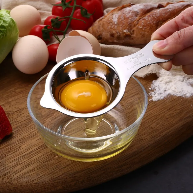 Kitchen Accessories Egg White Separator 304 Stainless Steel Eggs Yolk Filter Gadgets Egg Spoon Divider