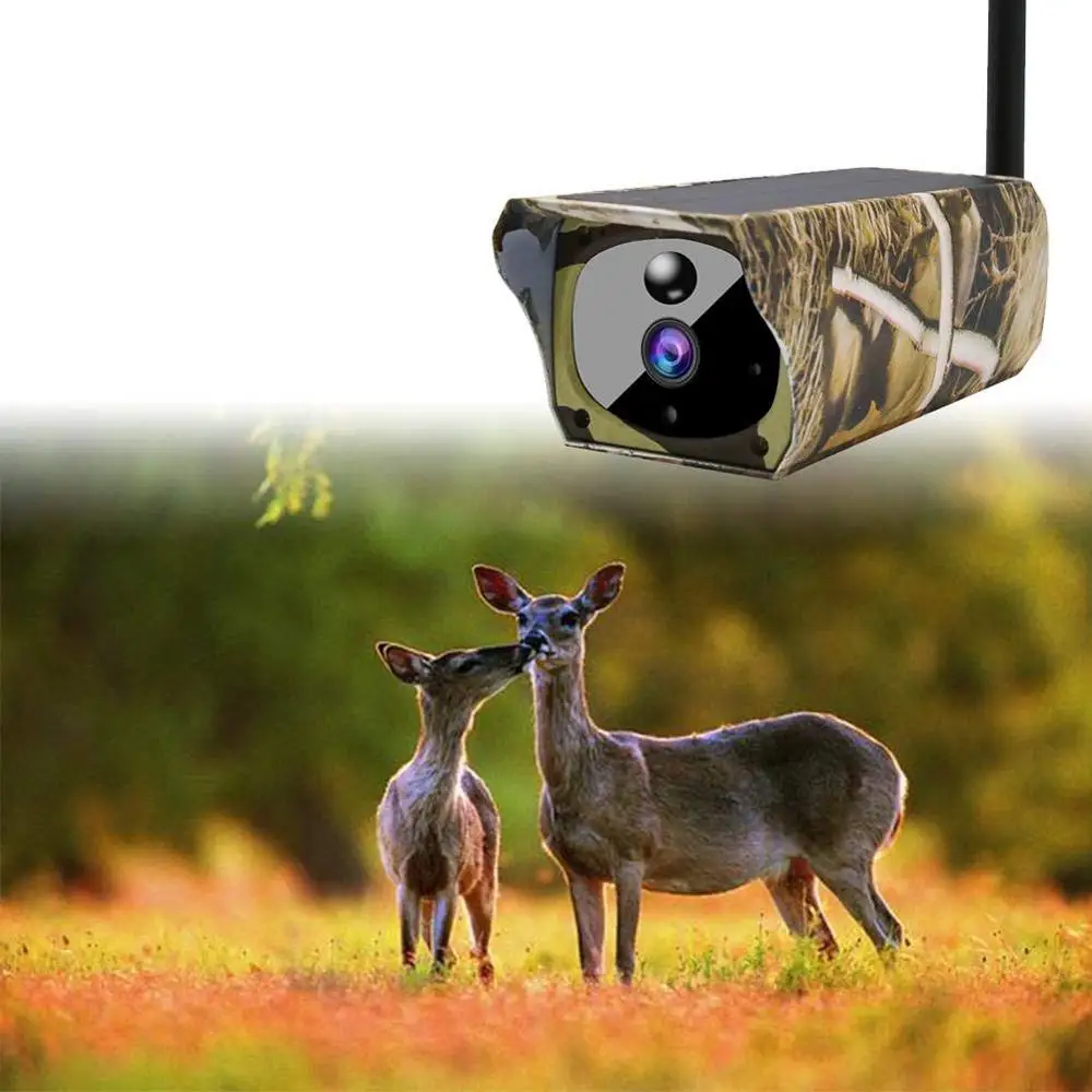 IP66 Waterproof Security Trail ,with Night Vision Motion Activated Wildlife Hunting time Camouflage Solar Powered Camera