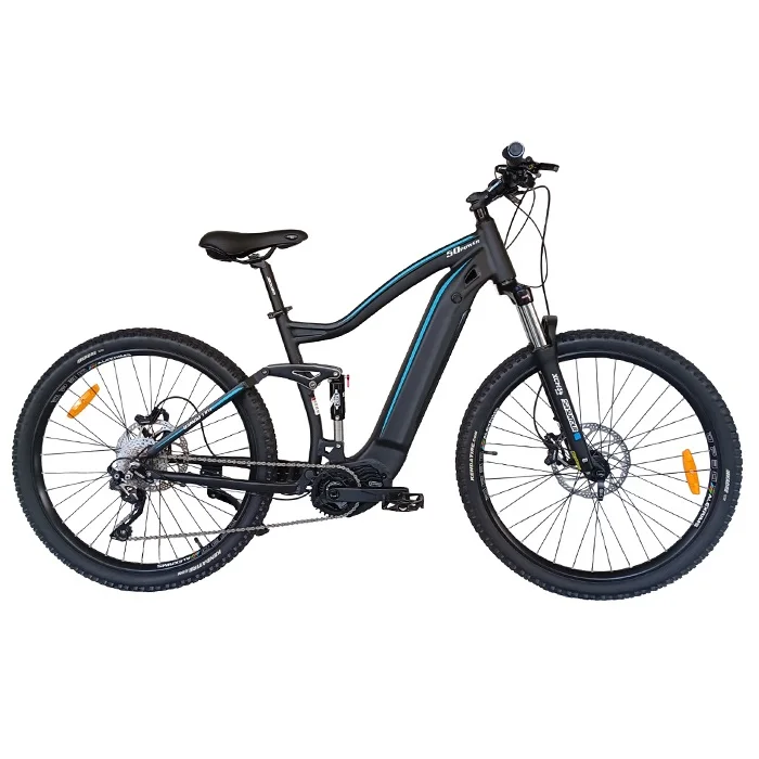Full suspension Middle motor Electric  Bike with down tube  battery