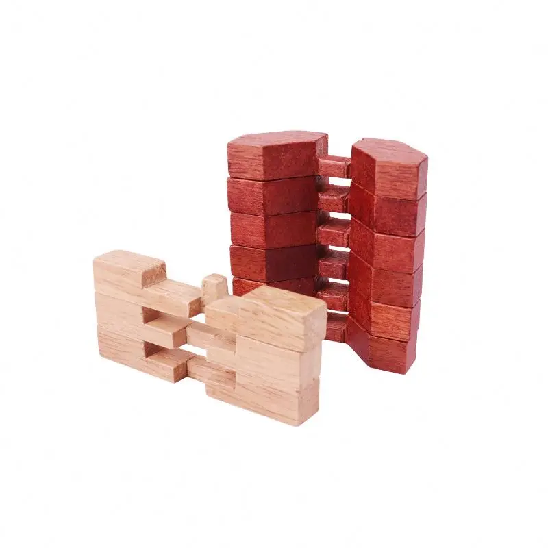 High Quality Classic IQ Wooden Puzzle Mind Brain Teasers Burr Puzzles Game Toys for Adults Children