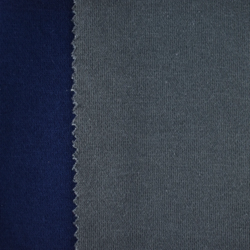 NO MOQ factory cheap soft knitted 30S CVC 60/40 french terry fleece stock winter fabric for hoodie