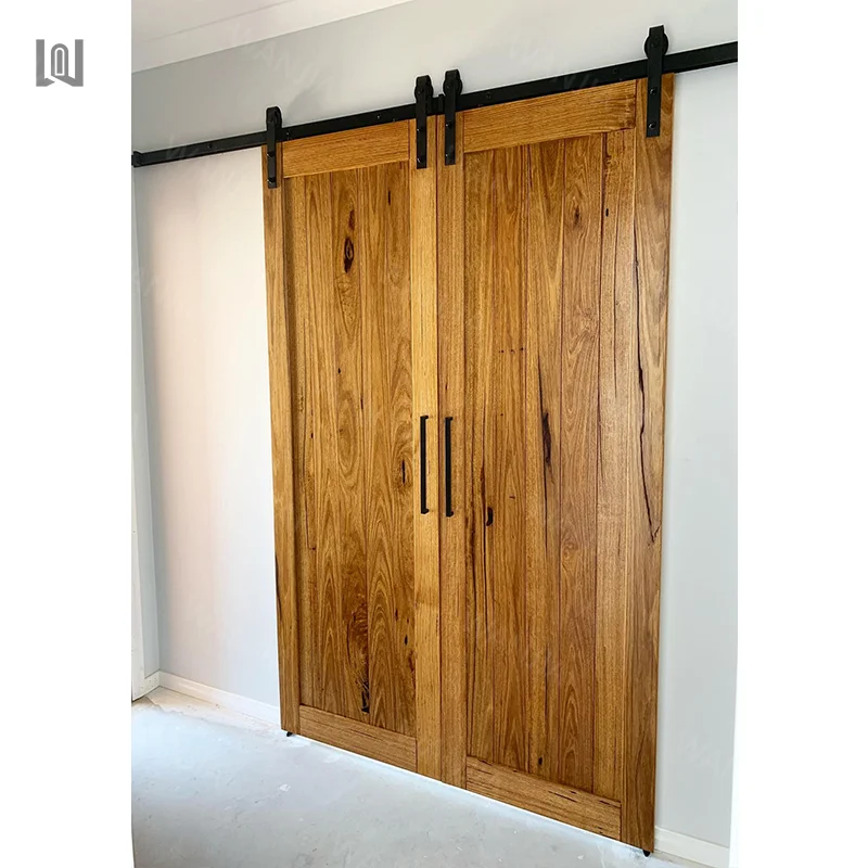 Honest supplier of modern latest design partition room door interior sliding barn door wooden barn door